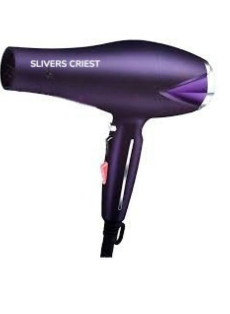 SLIVERS CRIEST Professional Electric   Hair Dryer Hair Dryer SC-999 (5500W) - 220 - 240v | Super Power Strong Wind with Accessories – Purple - Image 1